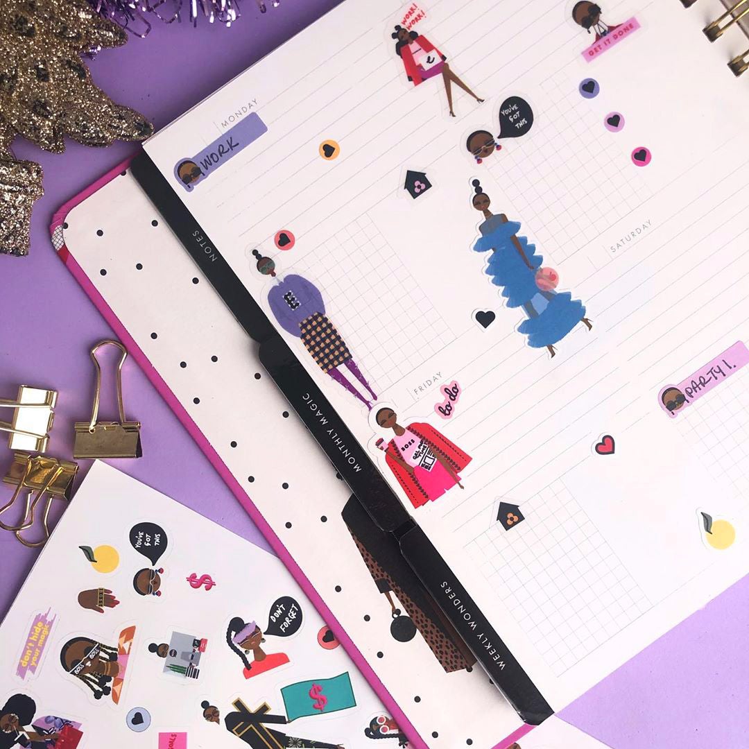 These Black Girl Magic Stickers Will Give Your Planner Life