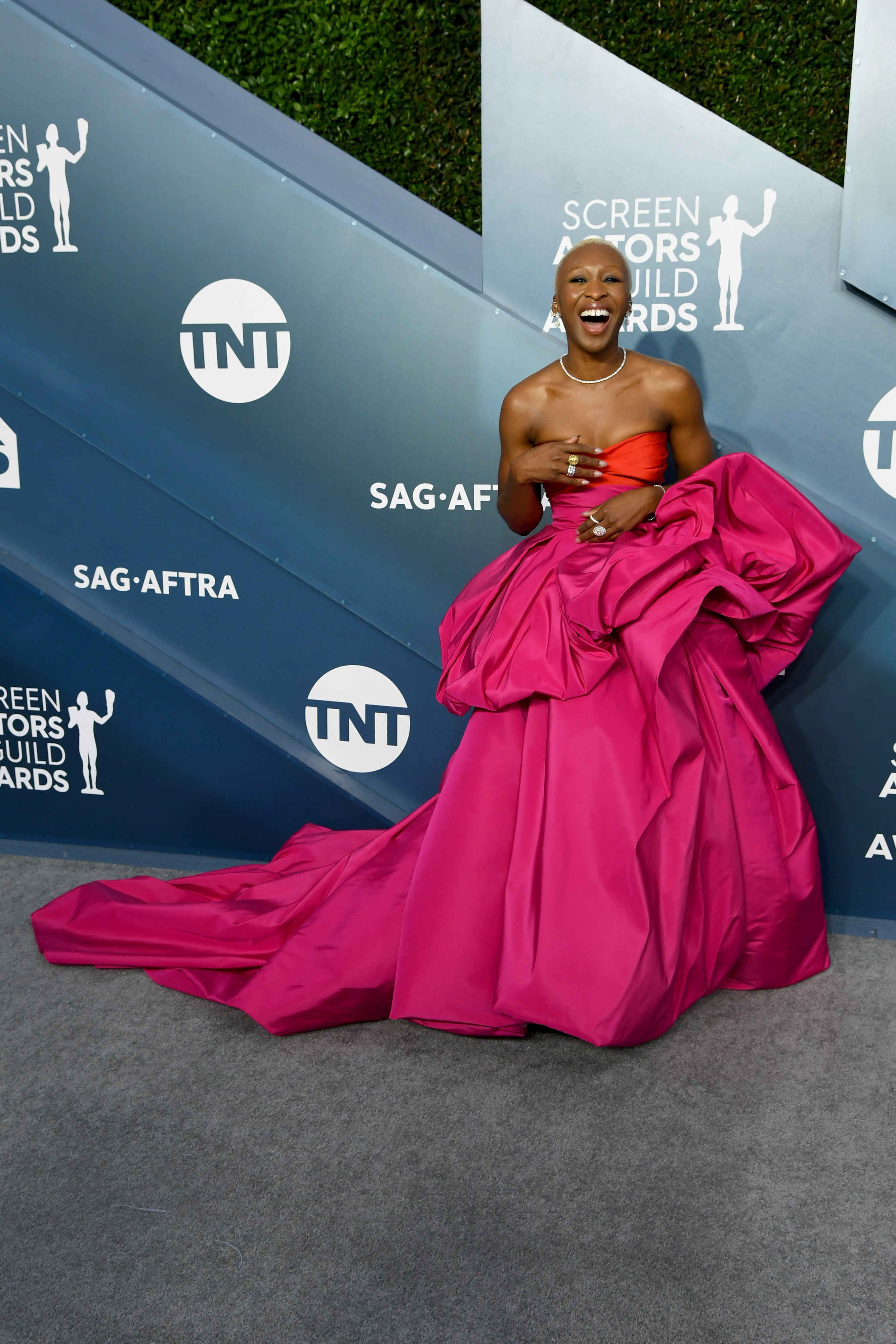 Cynthia Erivo Is Pretty In Pink At The SAG Awards