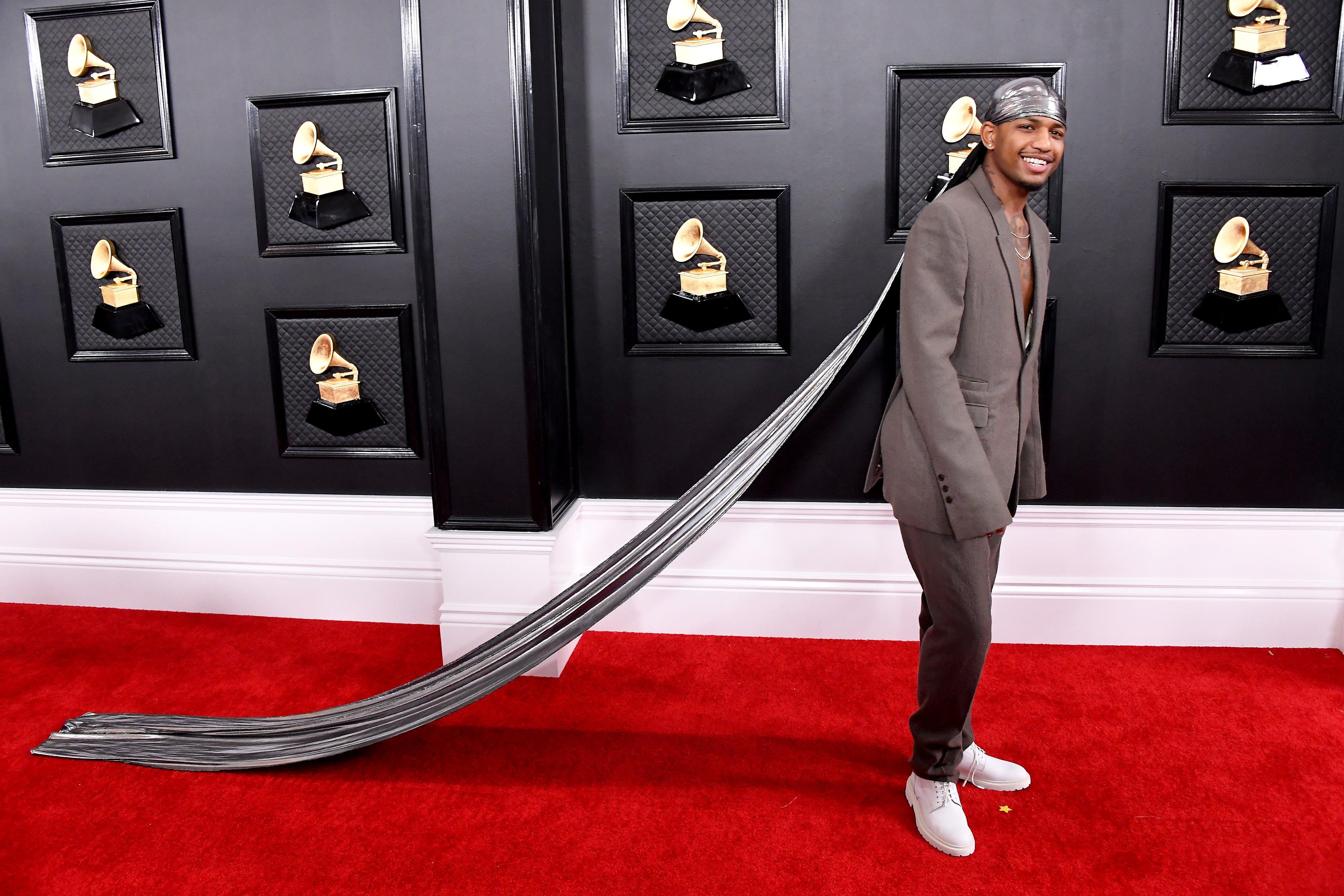 Guapdad 4000 Attends The Grammys In A 10-Foot-Long Durag