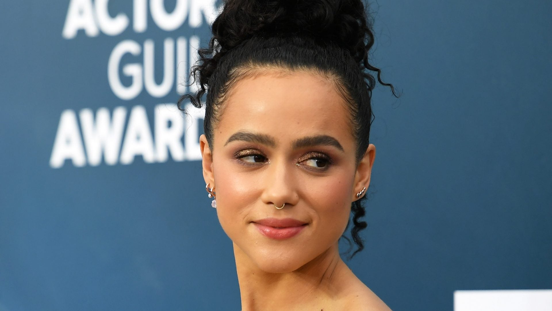 'Game Of Thrones' Actress Nathalie Emmanuel Blossomed In Miu Miu On The SAG Red Carpet