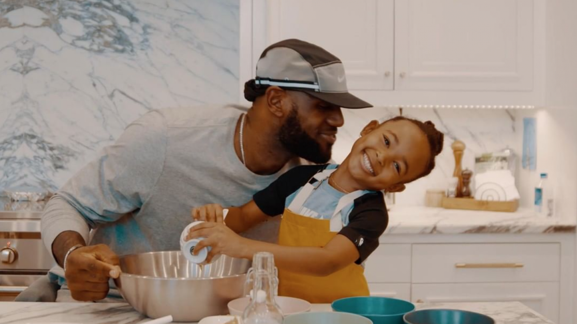 LeBron James Films The Cutest Cooking 