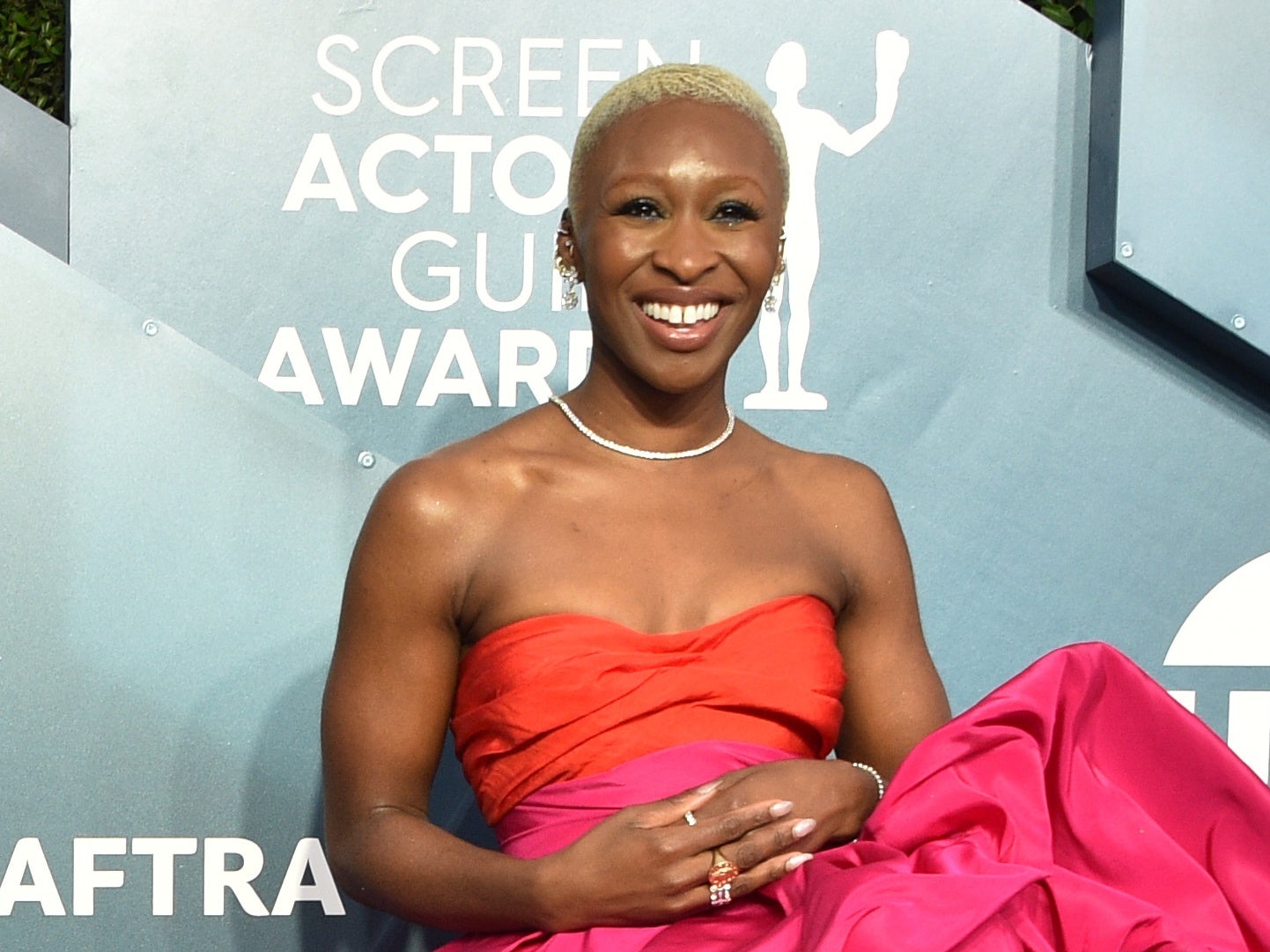 Cynthia Erivo Is Pretty In Pink At The SAG Awards