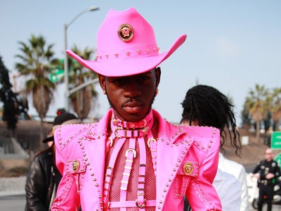 Lil Nas X Is A Popping Pink Cowboy At The Grammys