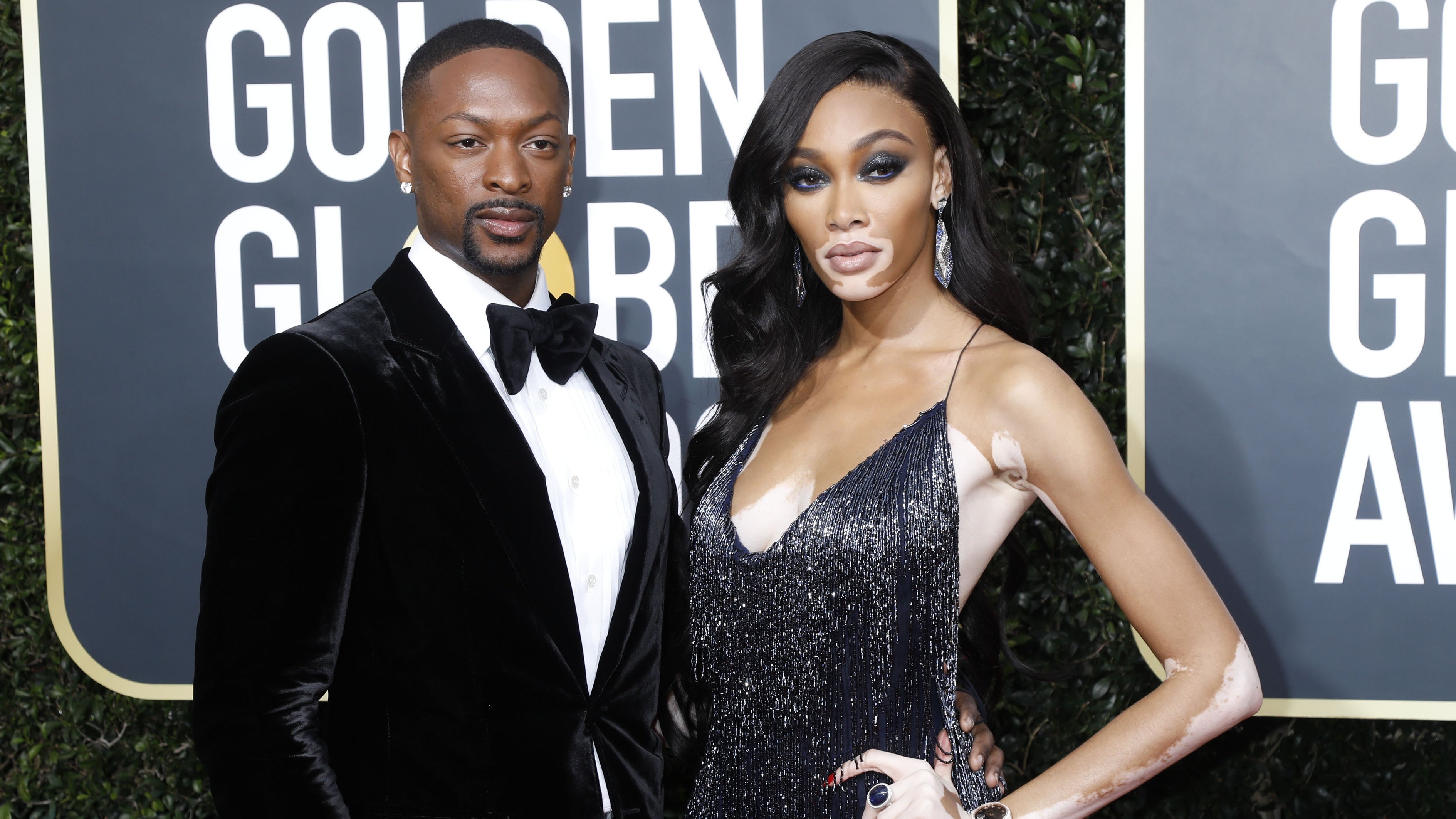 Winnie Harlow And Laquan Smith Were The Chicest Couple At The Golden Globes