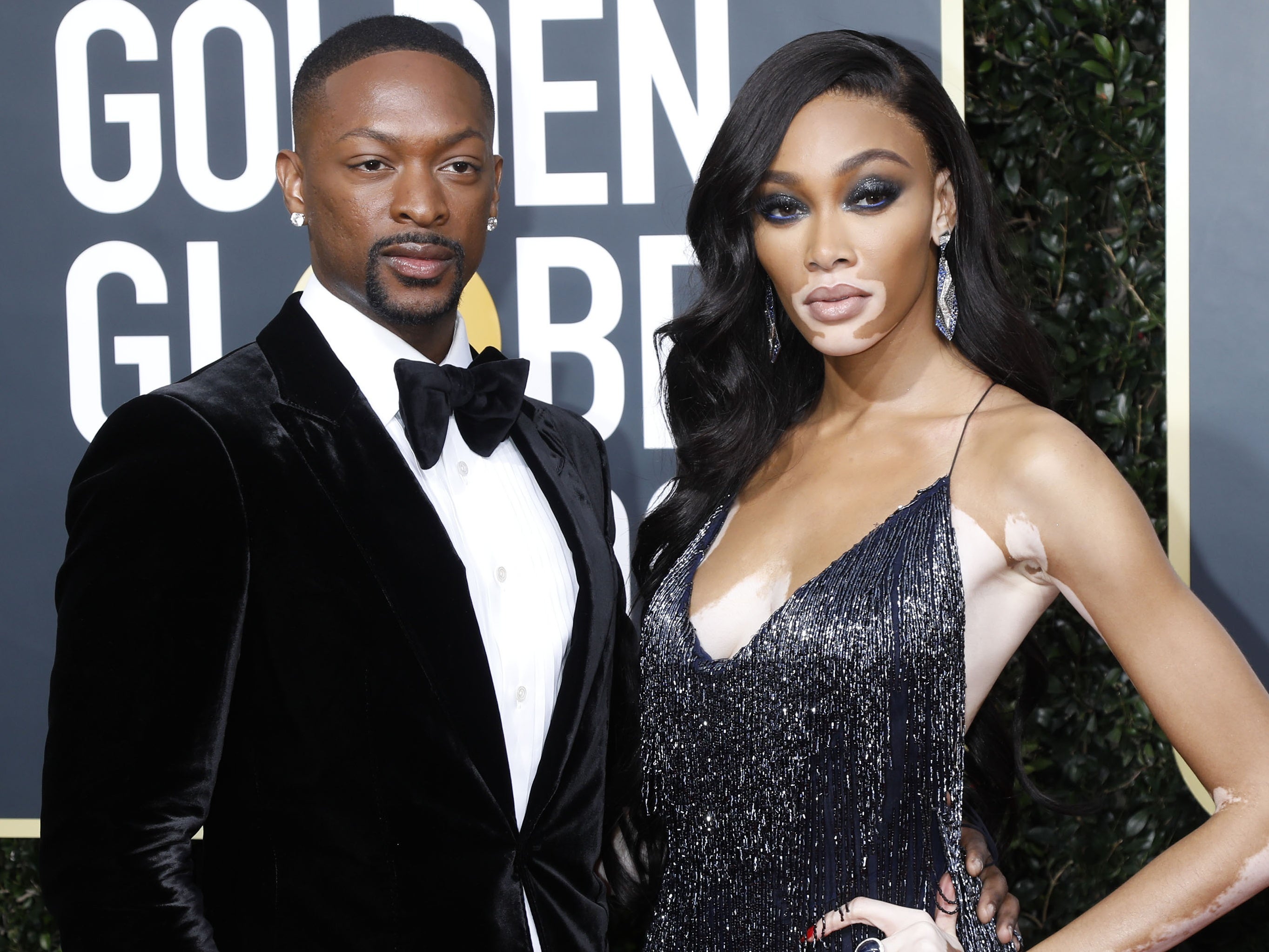 Winnie Harlow And Laquan Smith Grace The Golden Globes