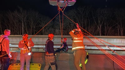 FedEx Worker Survives 75-Foot Fall Off Of Highway Bridge