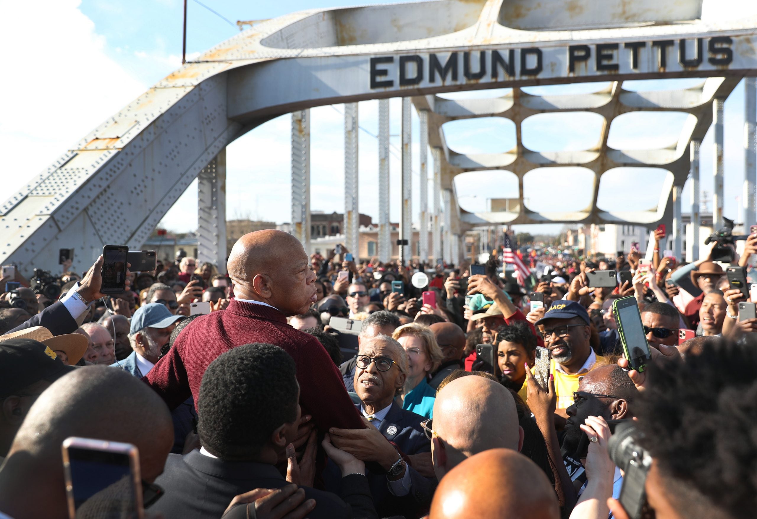 John Lewis Makes Surprise Appearance At 'Bloody Sunday' Commemorative March