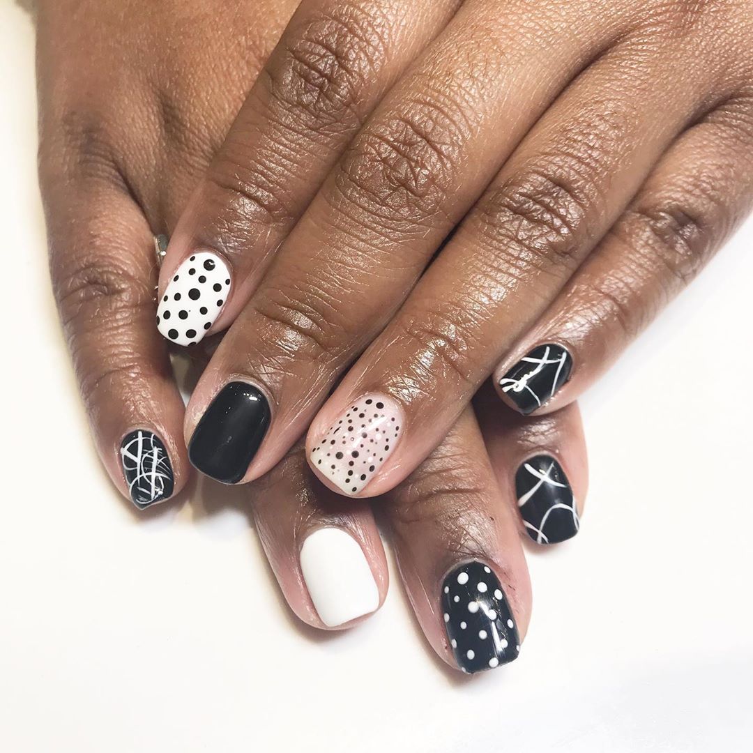Get Into These Hot Black And White Nail Designs For Spring