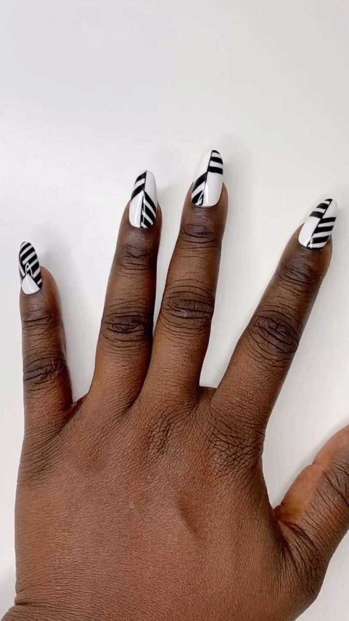 Get Into These Hot Black And White Nail Designs For Spring