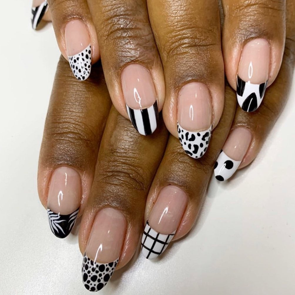 Get Into These Hot Black And White Nail Designs For Spring