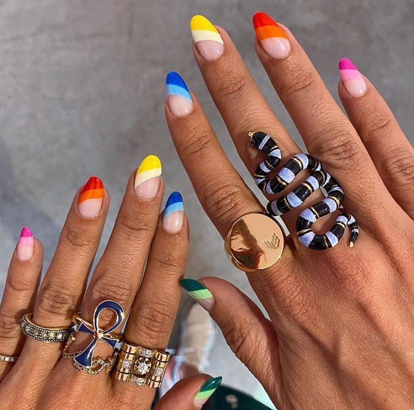 Get Excited For Spring With This Colorful Nail Art