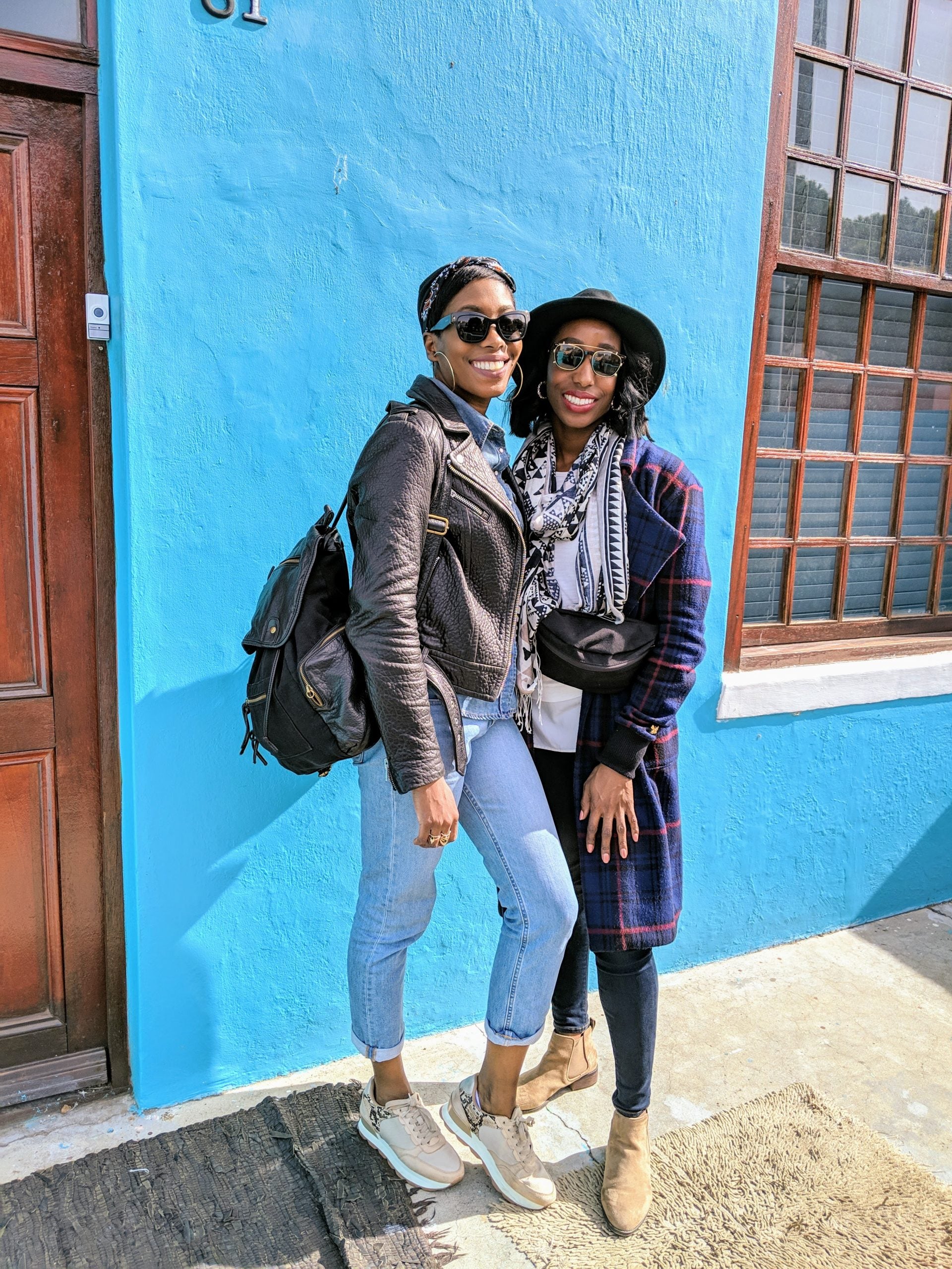 Sisters on street in Cape Town, South Africa