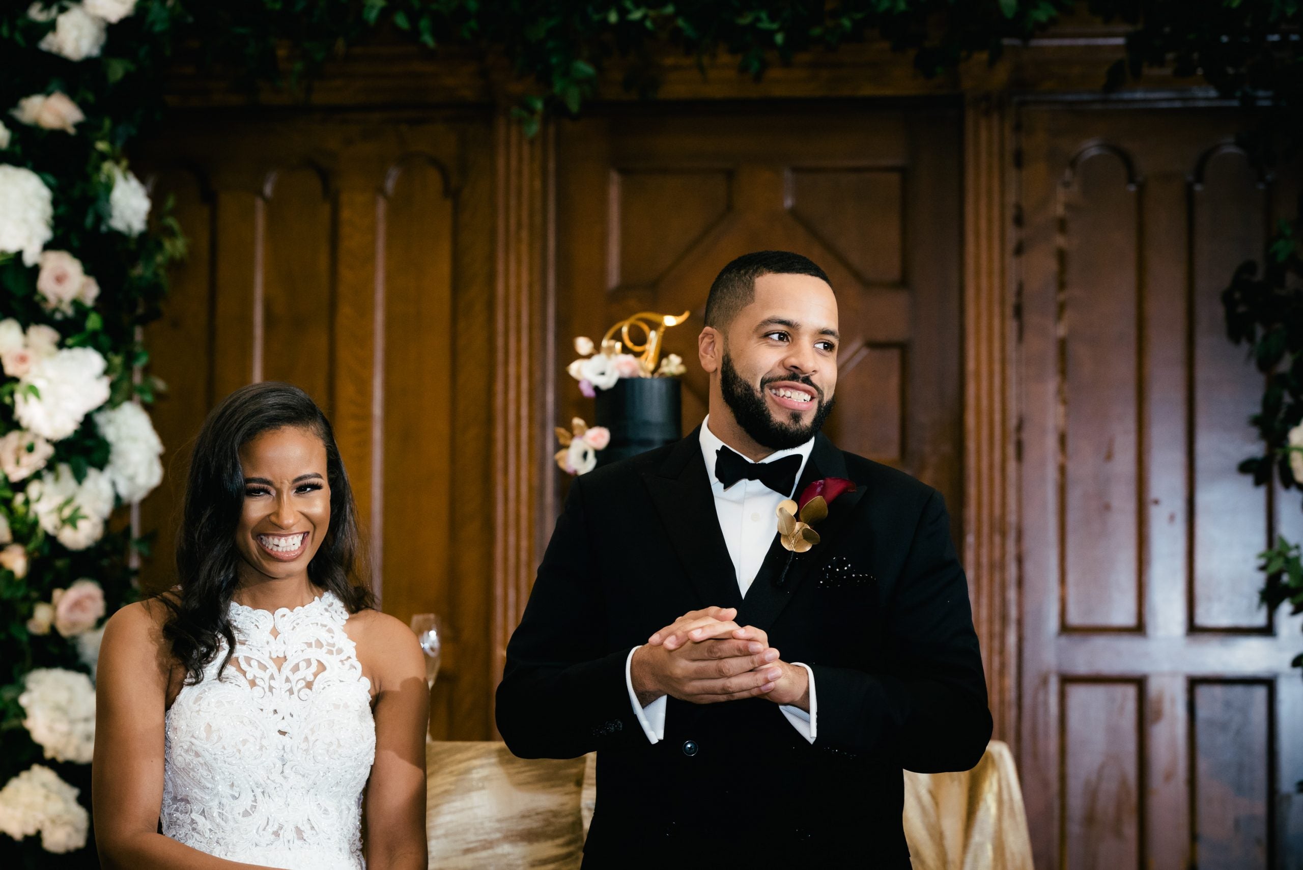 Bridal Bliss: Leslie And Gerard's Winter Wedding Had A Mardi Gras Twist