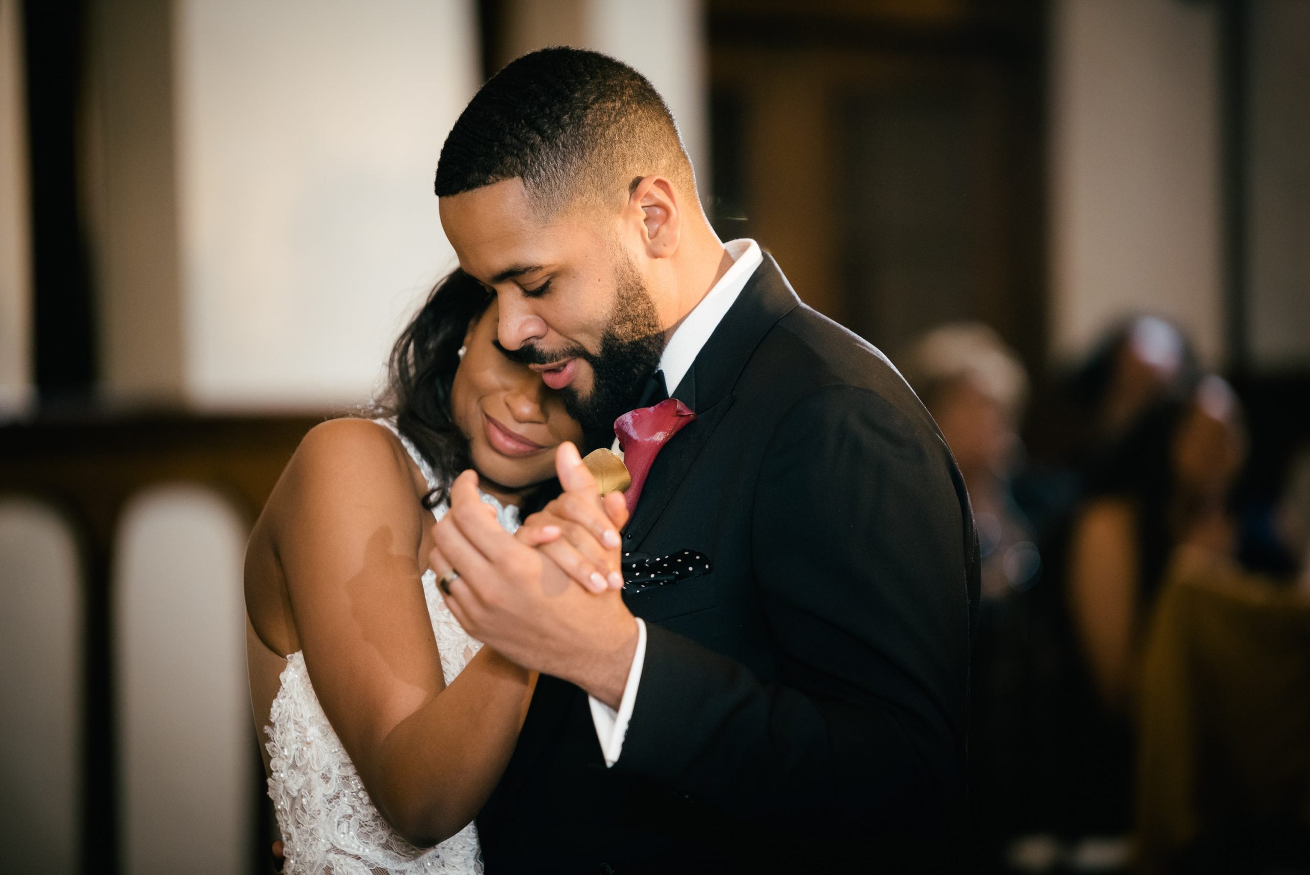 Bridal Bliss: Leslie And Gerard's Winter Wedding Had A Mardi Gras Twist