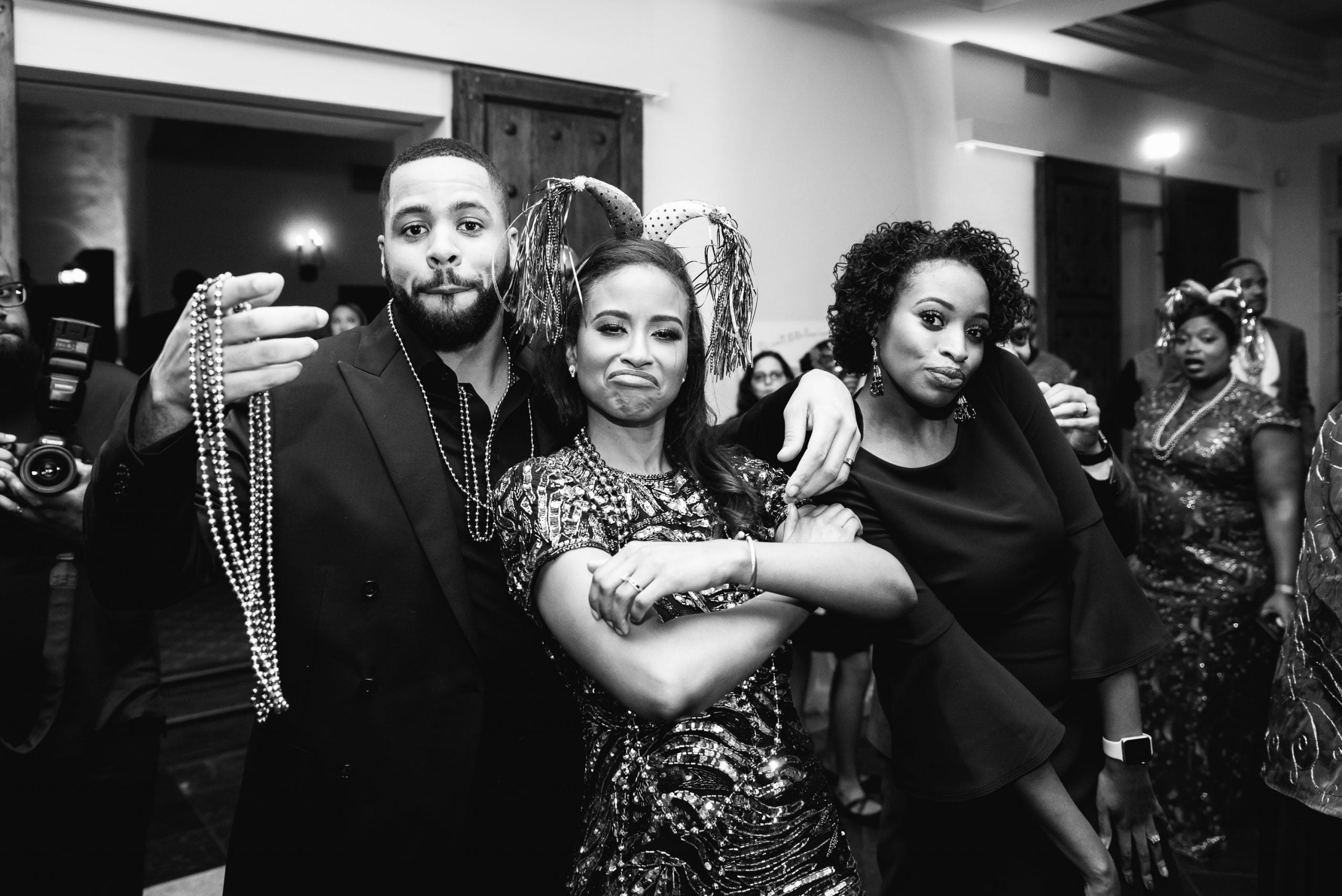 Bridal Bliss: Leslie And Gerard's Winter Wedding Had A Mardi Gras Twist