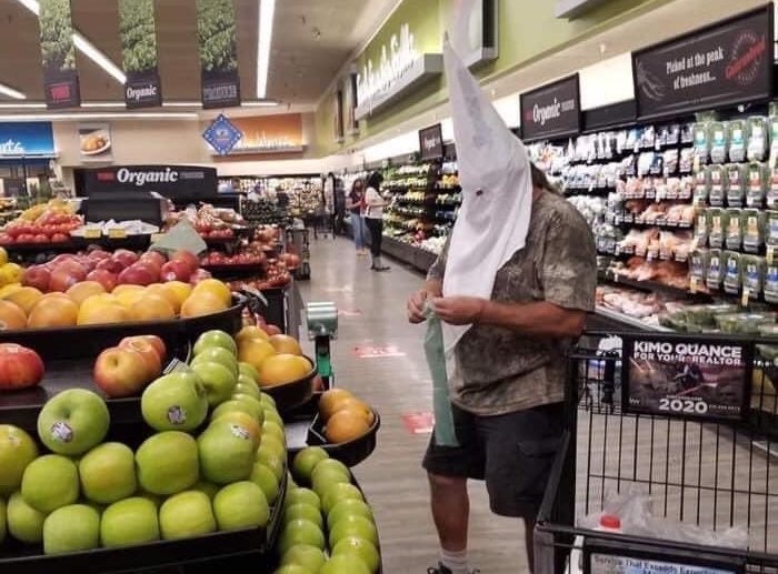 Man Who Wore KKK Hood While Grocery Shopping Won't Face Charges