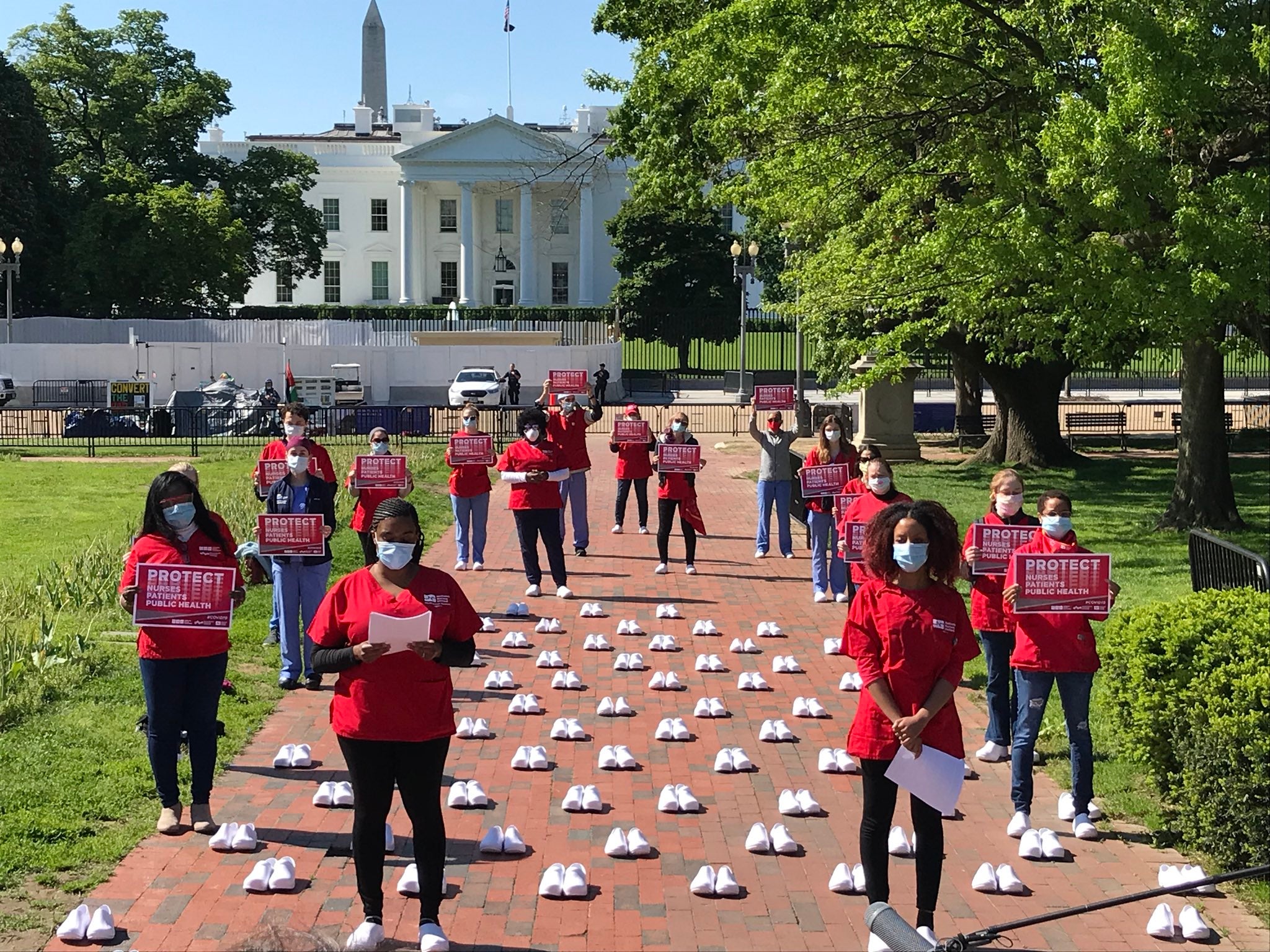 Nurses Rally At White House To Challenge Administration's Response To Coronavirus