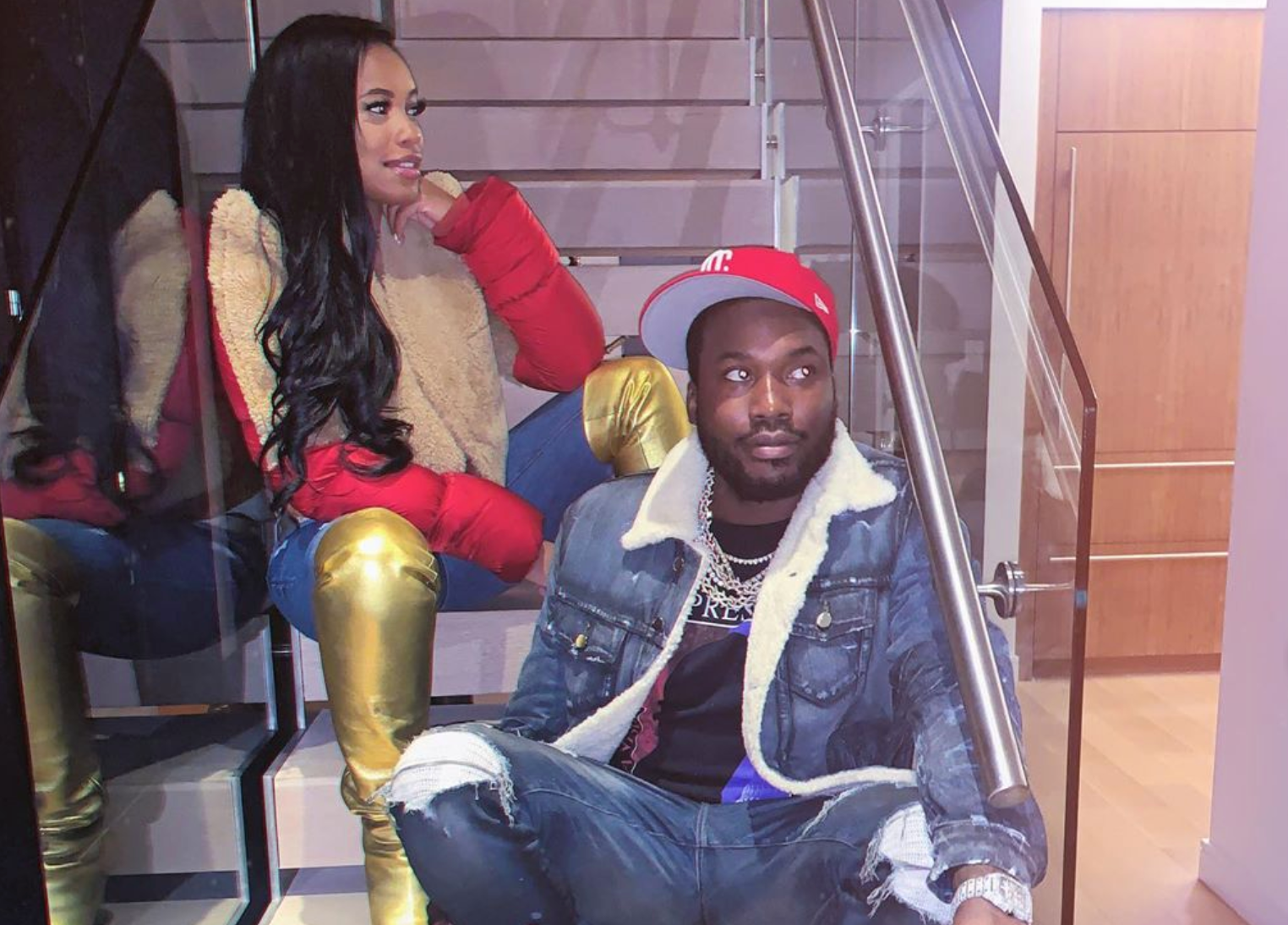 Meek Mill Gifts Milan Harris A Diamond Necklace