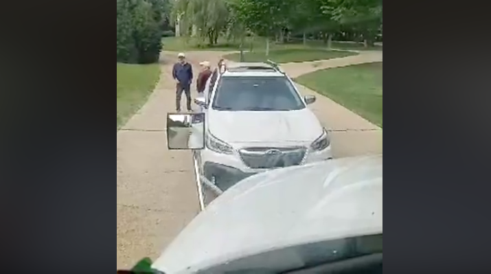 White Man Blocks Black Deliveryman In Gated Community, Demands To Know Where He’s Going
