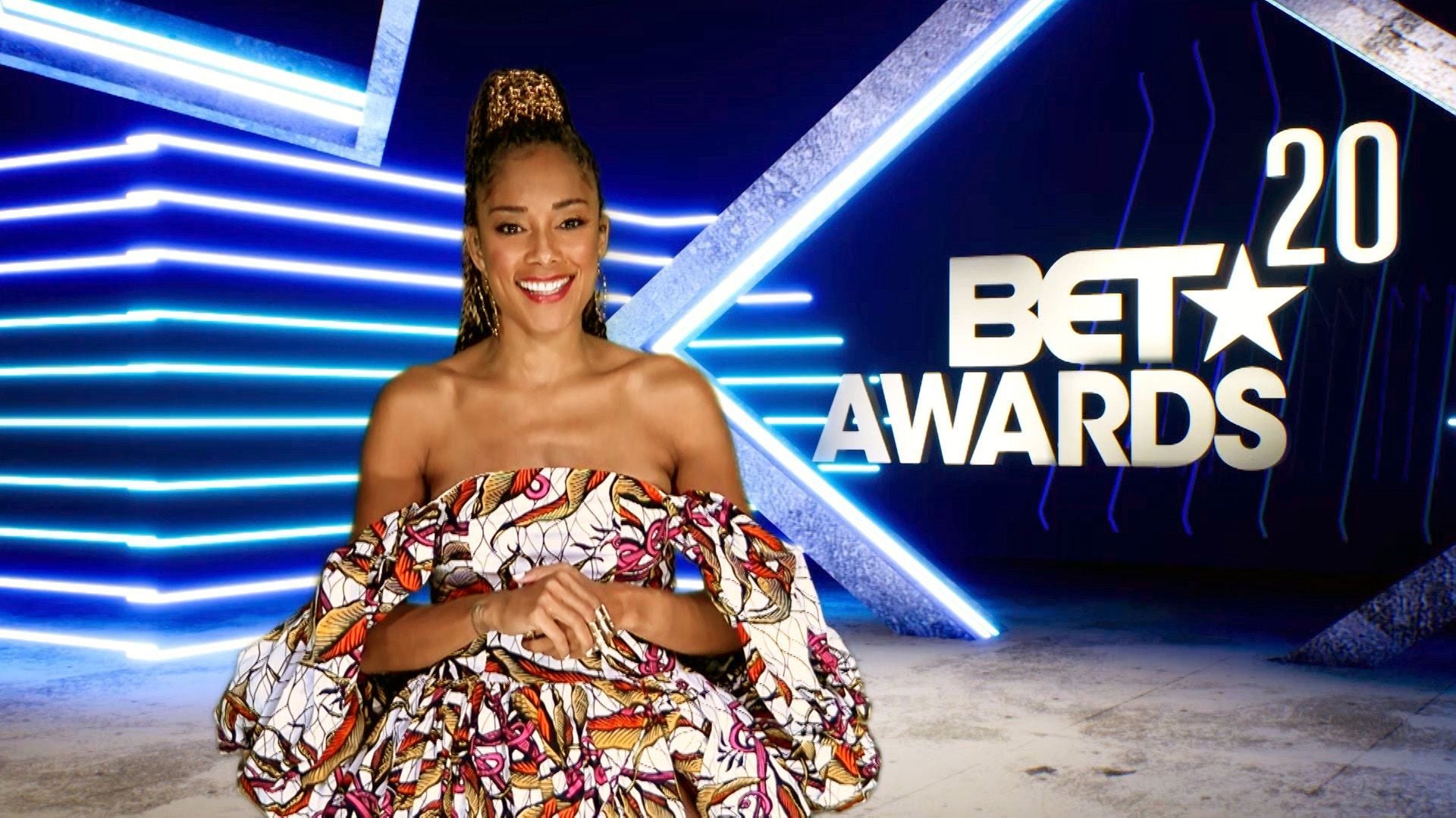 Amanda Seales’ BET Awards Red Carpet Halo Braid Was A Show Stealer