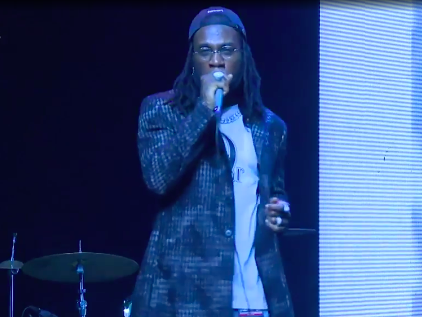 Burna Boy Performs "Collateral Damage" From African Giant