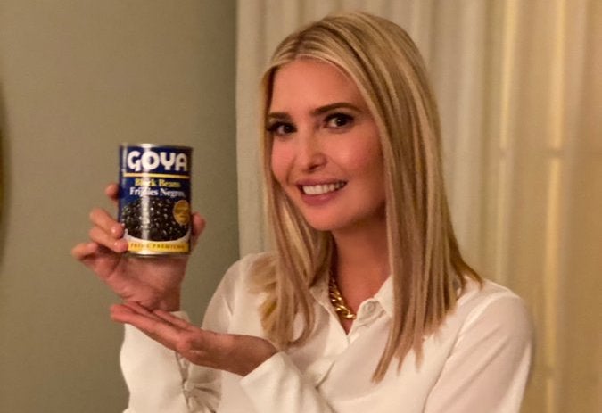 Ivanka Trump Posed With A Can Of Goya Beans...It Went As Well As Expected
