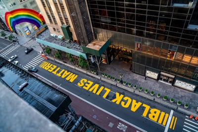 Black Lives Matter Street Mural In Front Of Trump Tower Vandalized