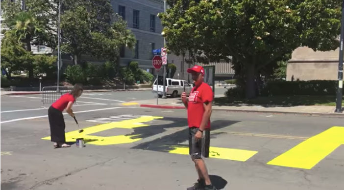 Police Looking For 2 White People Who Vandalized California Black Lives Matter Street Mural