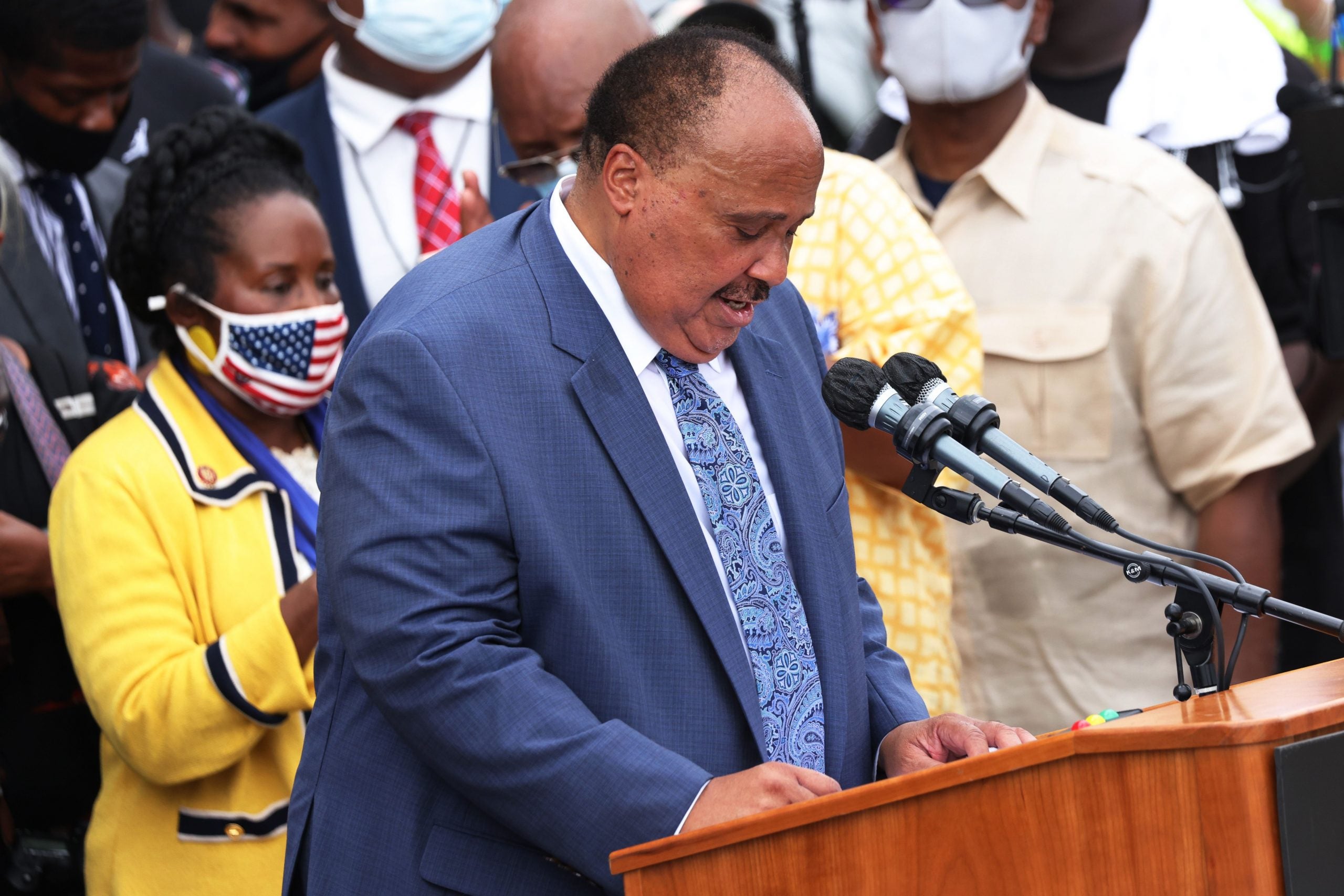 MLK III Passionately Addresses March On Washington Crowd