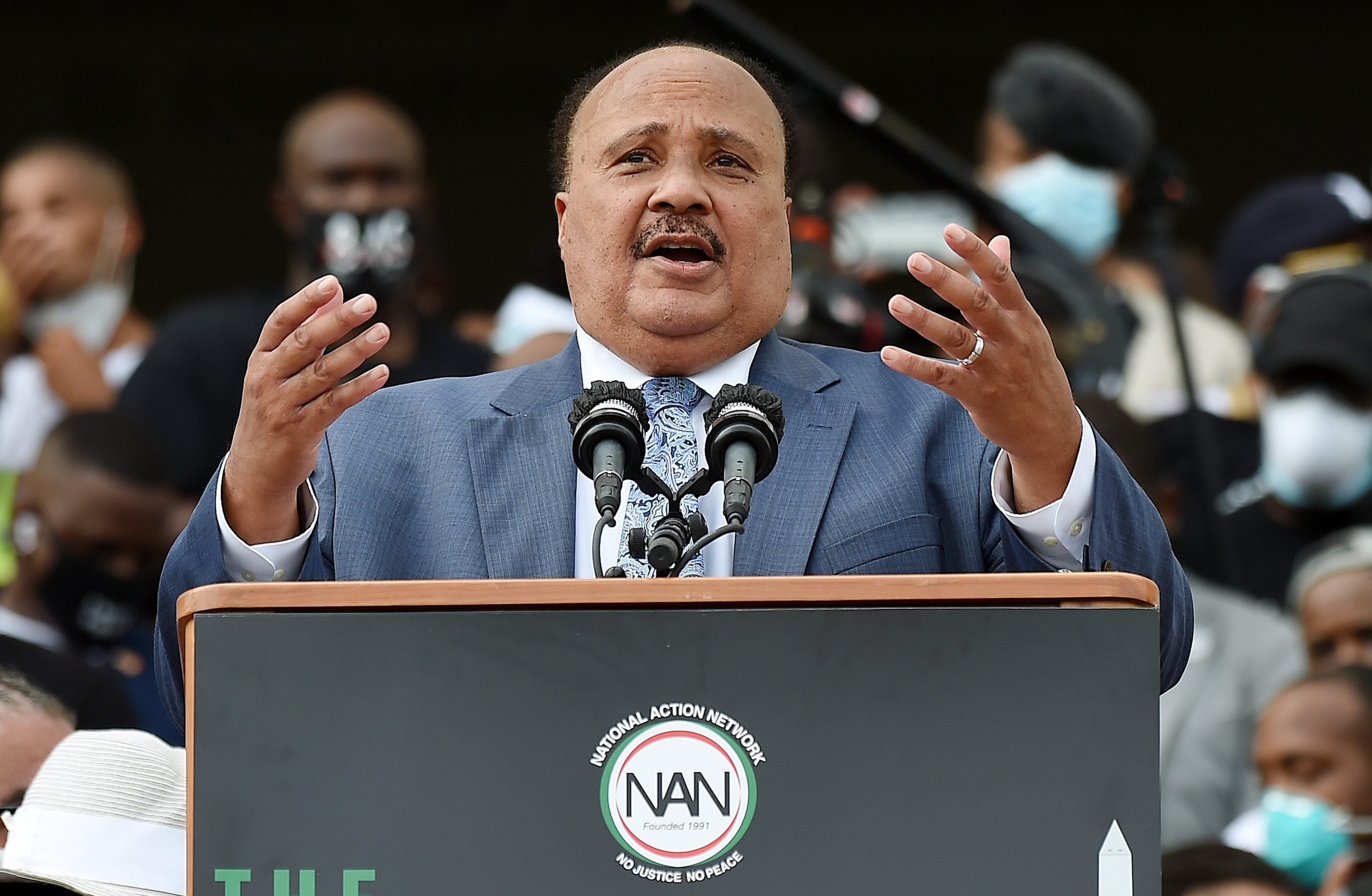 MLK III Passionately Addresses March On Washington Crowd