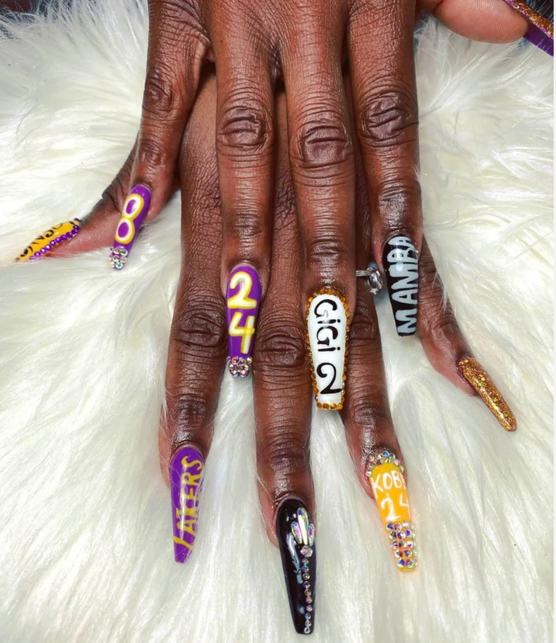 These Kobe Bryant Nail Designs Are A Touching Tribute To The Late ...