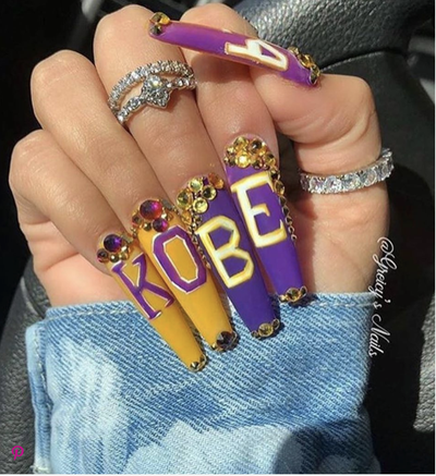 These Kobe Bryant Nail Designs Are A Touching Tribute To The Late Athlete
