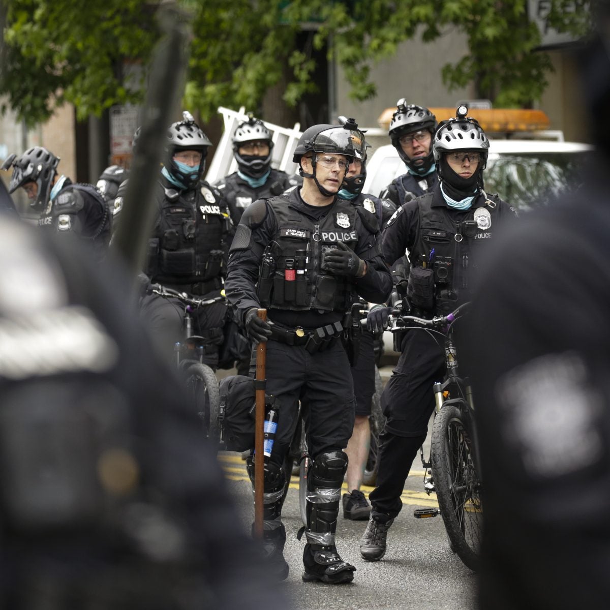 Seattle Police Officer On Leave After Rolling Bike Over Protester's Head