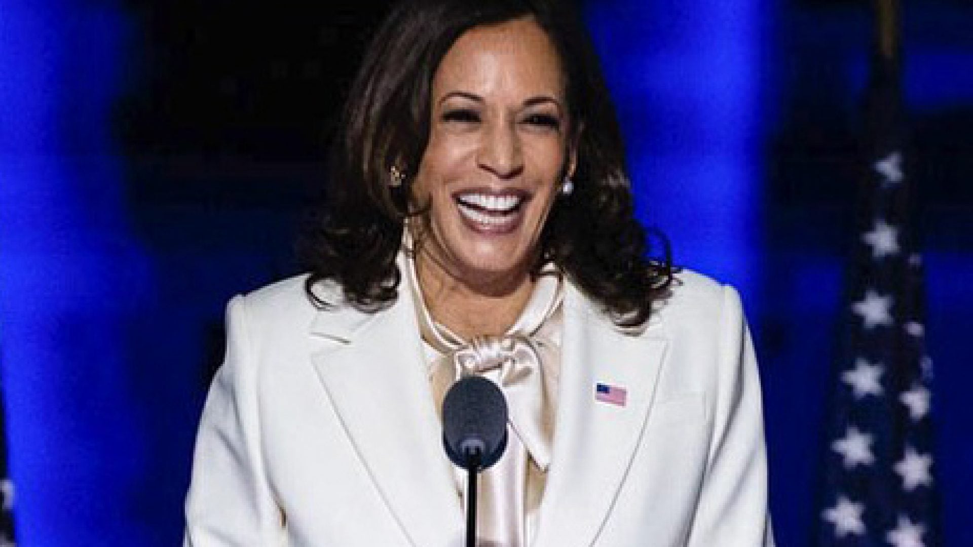 Kamala Harris Wears Carolina Herrera To Historic Acceptance Speech
