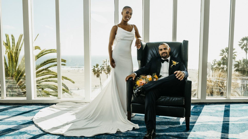 Bridal Bliss: Hello Palm Trees and Ocean Views — See Chelsea And Emerson’s Intimate SoCal Wedding