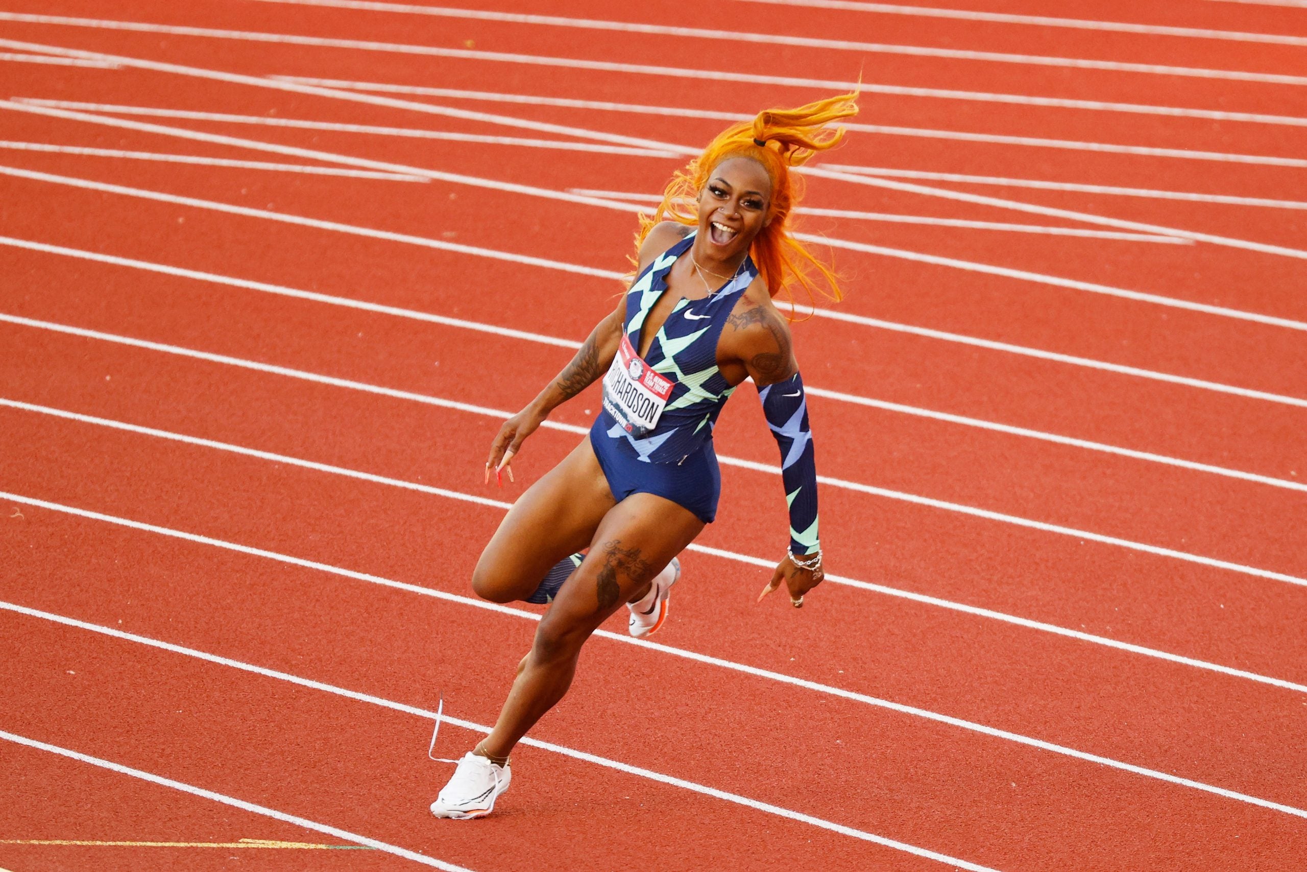 Sha’Carri Richardson Sprints To Victory Over Reigning Olympic Gold Medalist