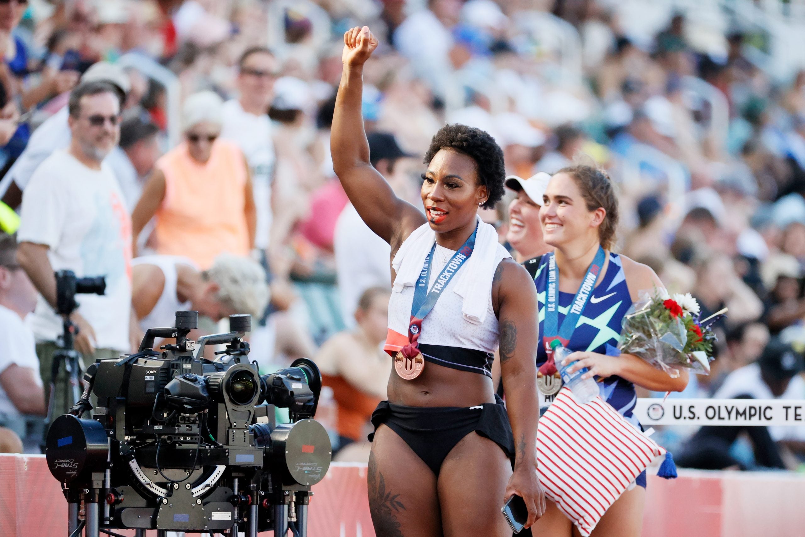 Gwen Berry Wins a Spot on the Olympics, Drops a History Lesson After Protesting National Anthem