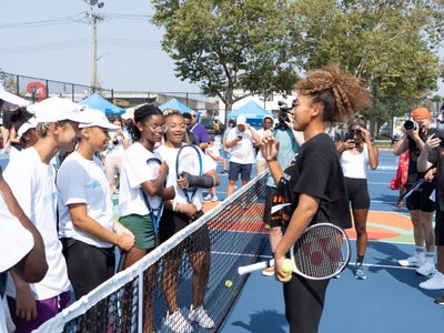 Naomi Osaka Returns To Restored Courts Where She Got Her Start To Play With Next Generation Of Tennis Stars