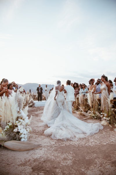 Bridal Bliss: Riqua And Andre’s Wedding Included The Vegas Strip, Showgirls, And A Stunning Desert Ceremony