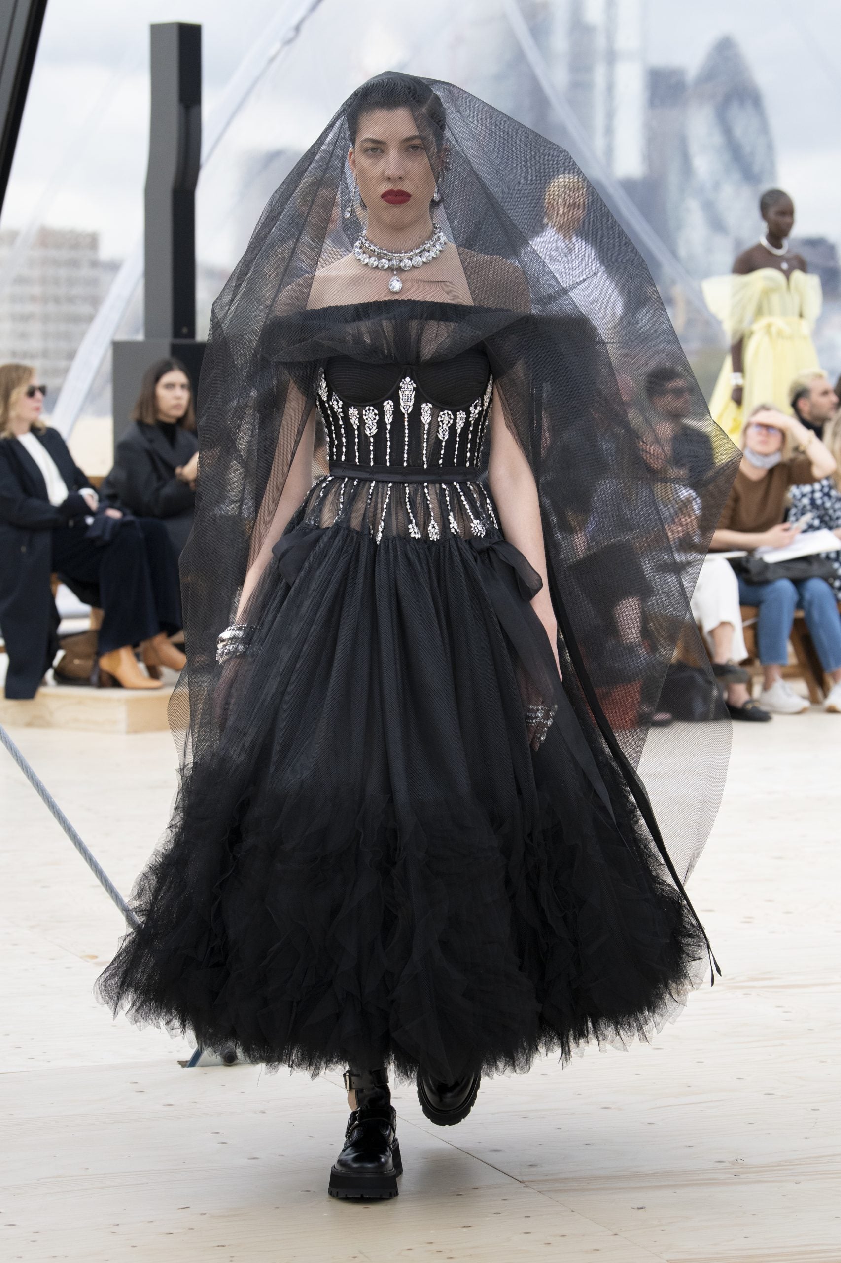 Alexander McQueen’s Spring 2022 Collection Mirrored The Skies Of London