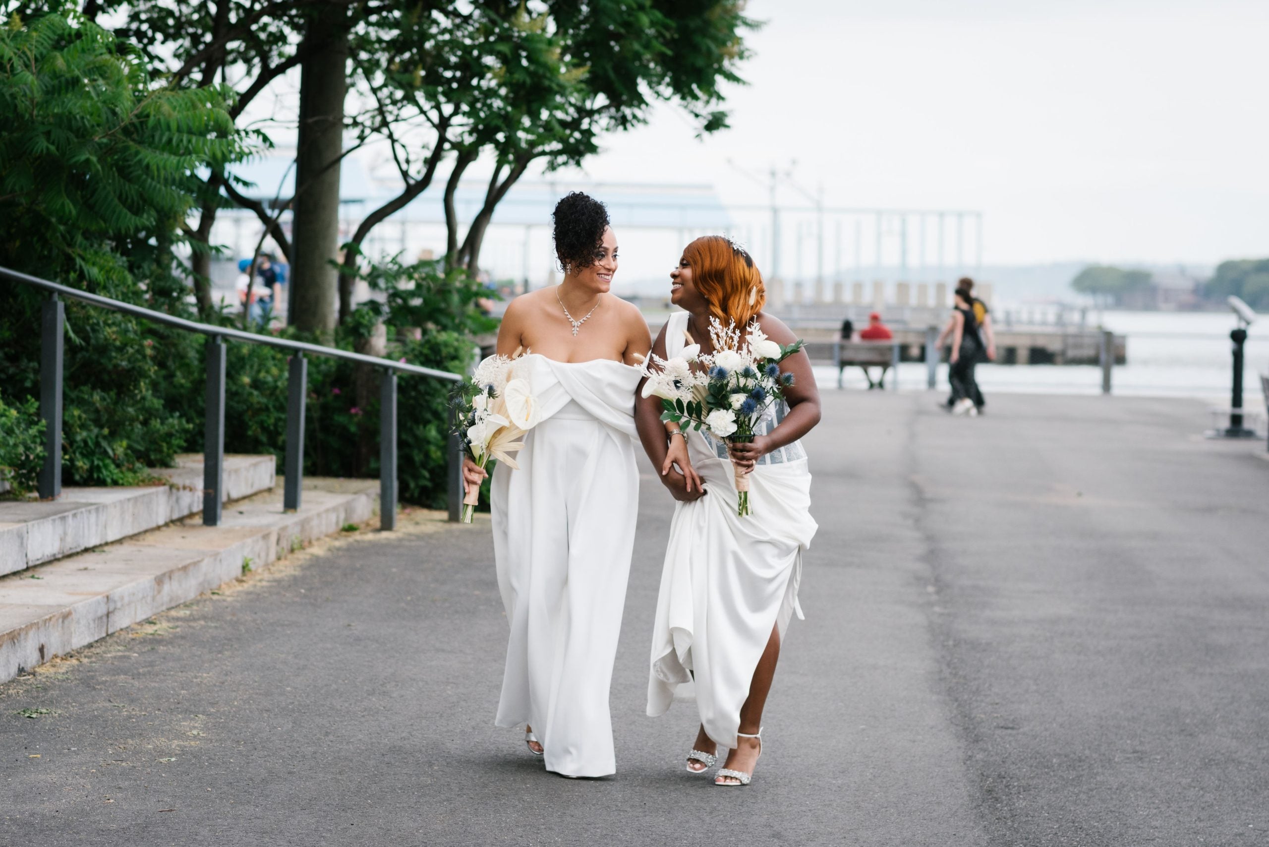 Bridal Bliss: After Proposing To Each Other A Week Apart, Ayanna & Sully Eloped In A Park In Brooklyn