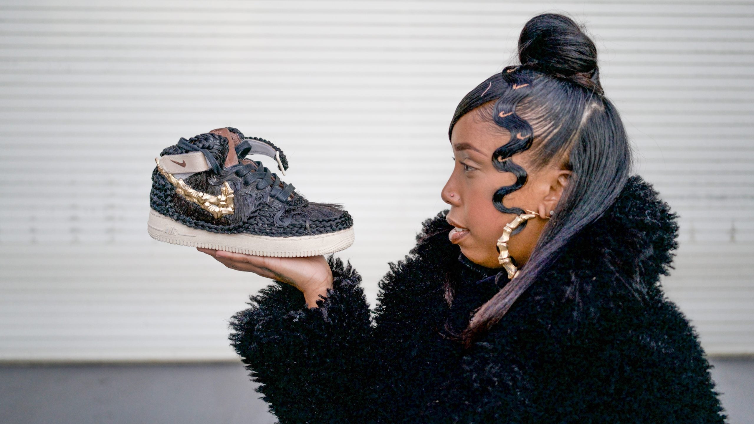 This Content Creator Pays Homage To Black Hair With Her Custom-Made Air Force 1s