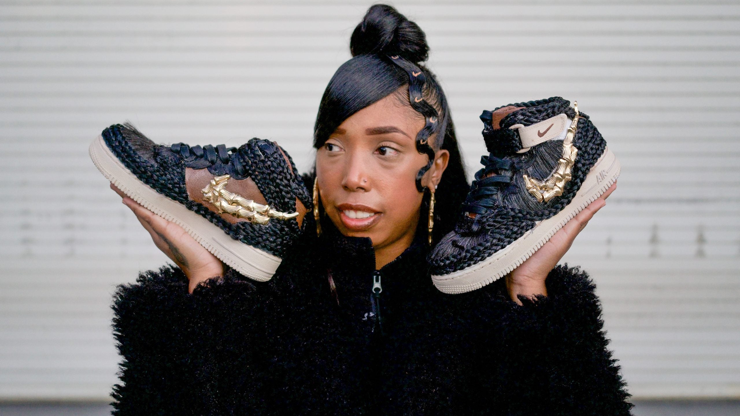 This Content Creator Pays Homage To Black Hair With Her Custom-Made Air Force 1s