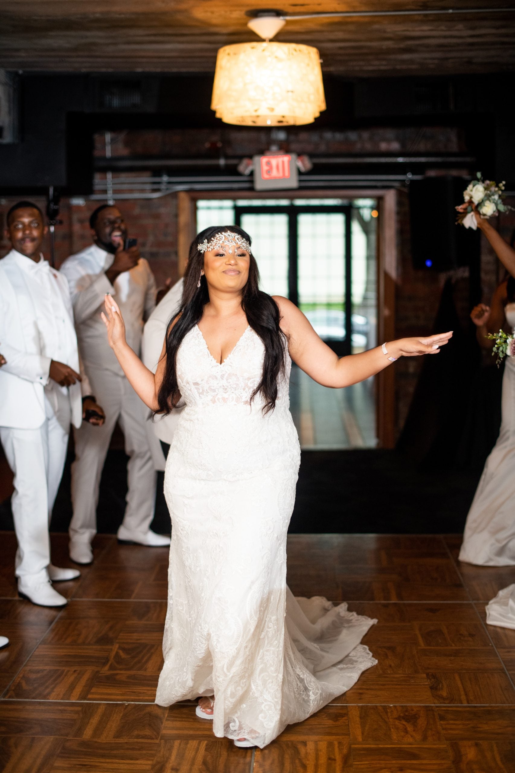 Bridal Bliss: Everyone Wore White To The Wedding Of High School Sweethearts Quanei And Maurice