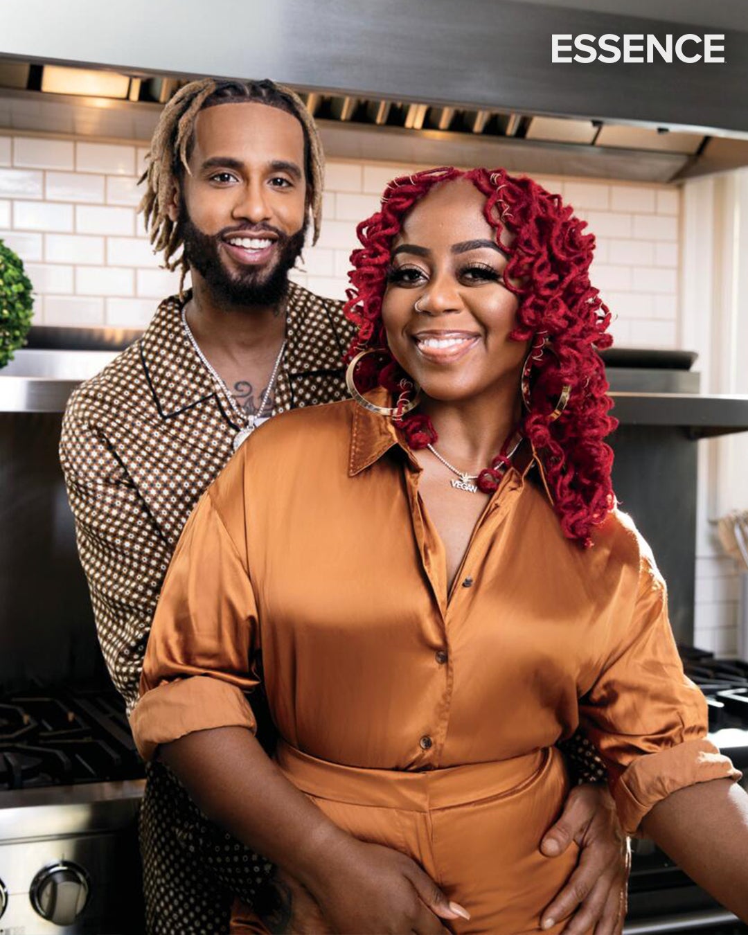 Pinky Cole And Derrick Hayes Are Hot In The Kitchen On ESSENCE Jan/Feb Cover