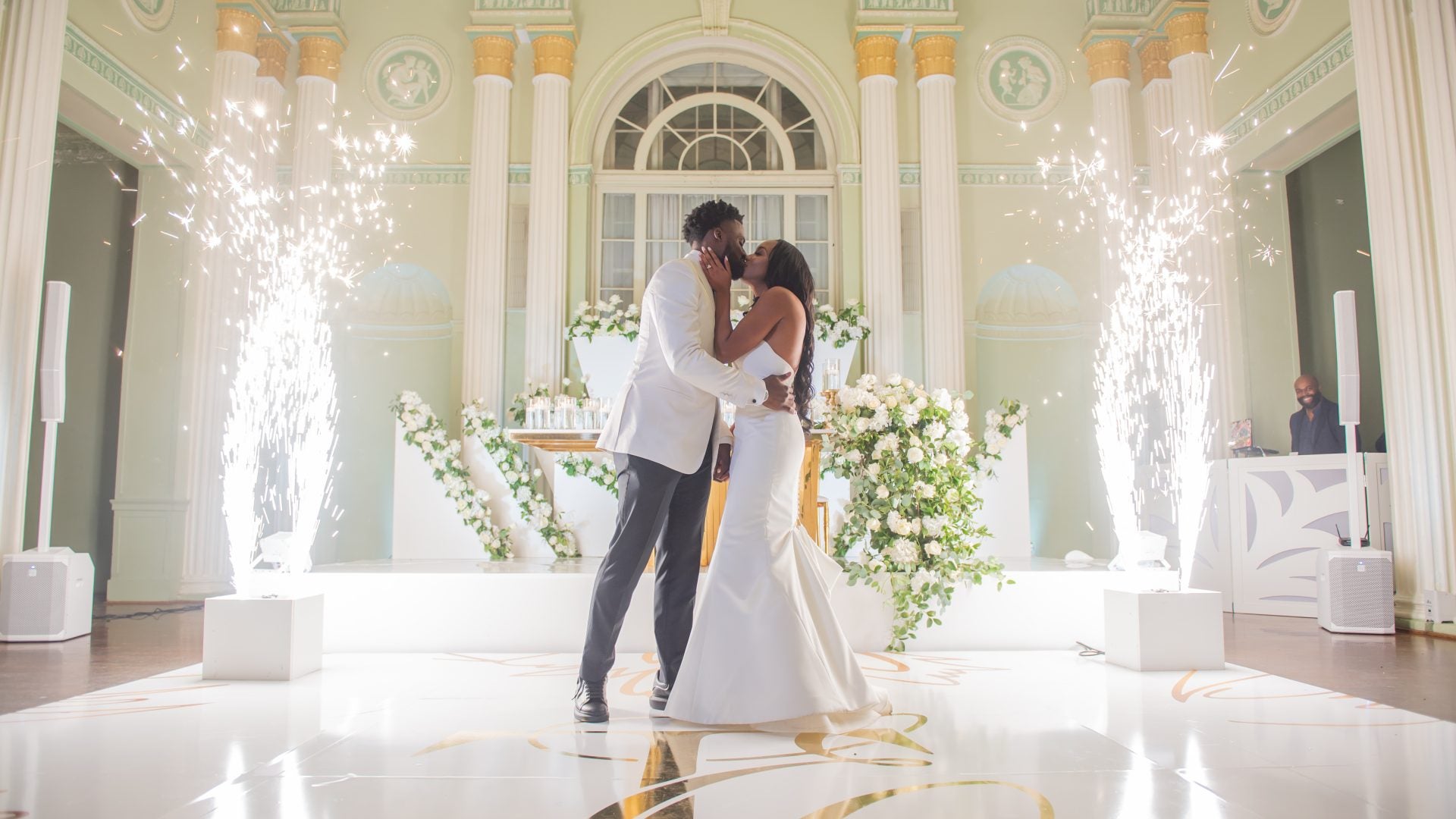 Bridal Bliss: Emani Hill And MLB Star Taylor Trammell Said "I Do" With Extravagant Florals And Fireworks