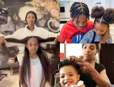 Kitchen Beauticians: Savannah James And Other Celeb Moms Who’ve Shown Us How They Care For Their Kids’ Hair