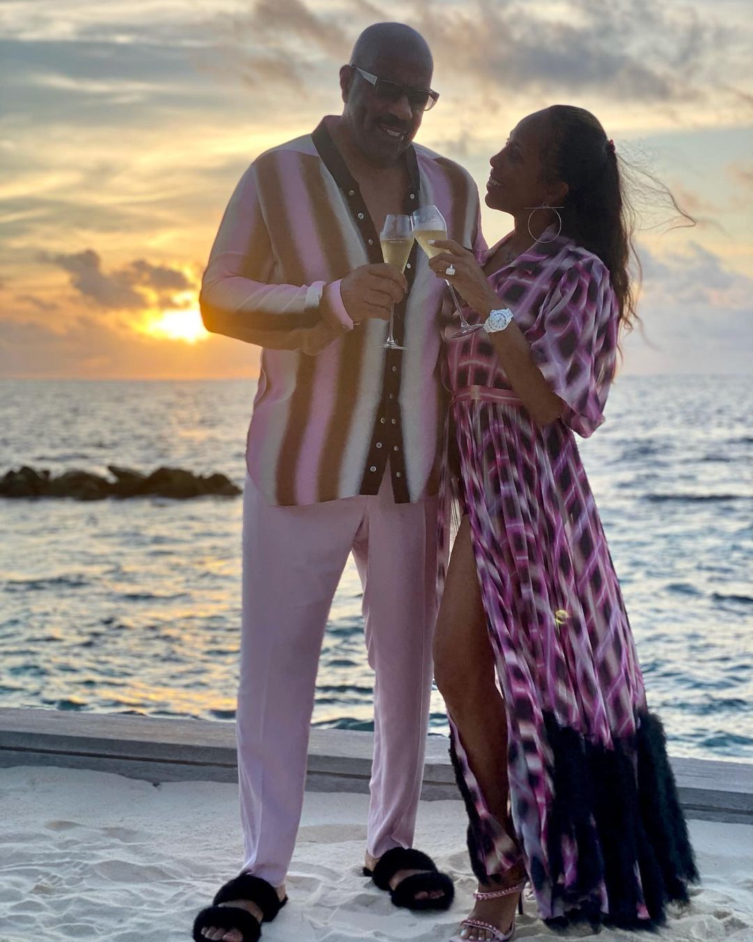 10 Times Marjorie And Steve Harvey Complemented Each Other In Style With Matching Outfits