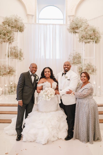 After Searching For A Dress To Fit Her Curves, The First Daughter Of Houston Jumped The Broom In A Stunning Custom Beaded Bridal Gown