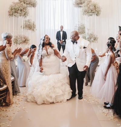After Searching For A Dress To Fit Her Curves, The First Daughter Of Houston Jumped The Broom In A Stunning Custom Beaded Bridal Gown